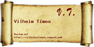 Vilheim Tímea névjegykártya